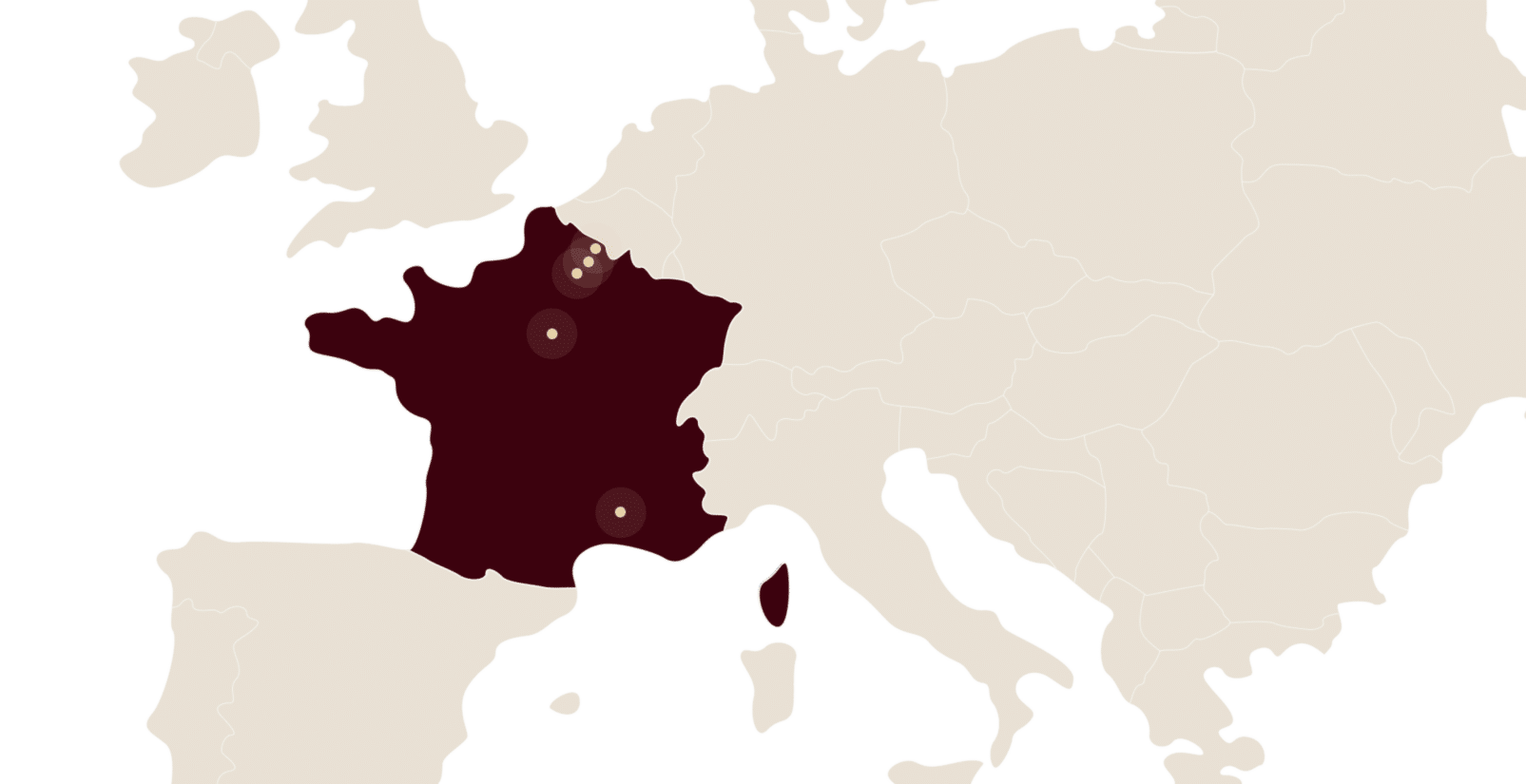 LFB cuenta con 5 centros en Francia: - Alès en el departamento de Gard, - Arras en el departamento de Pas de Calais, - Carvin en el departamento de Pas de Calais, - Les Ulis en el departamento de Essonne, - Lille en el departamento de Nord.